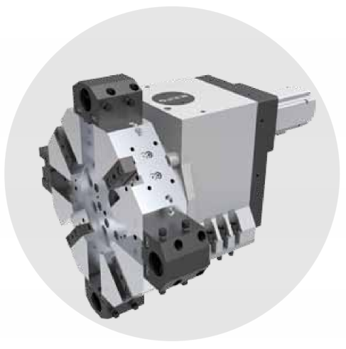 FANUC 高硬さ 高トルク CNC lathes HTC40B 45 度統合斜床 CNC lathes 金属用 4