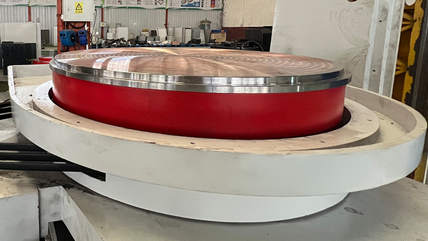 ローータリー丸いテーブルHDMK380CNC水平表面磨き機 6