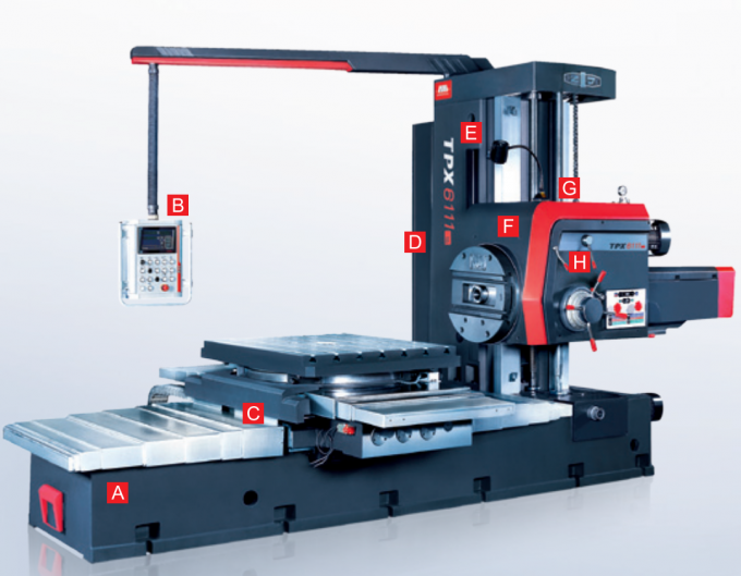 TPX6113 自動横型 CNC 中ぐりフライス盤 横型中ぐり盤 6