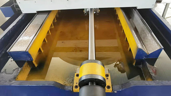 ローータリー丸いテーブルHDM380PLC制御の水平表面磨き機