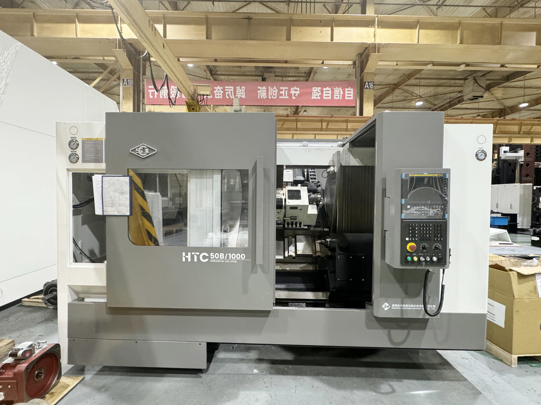 SMTCL CNC ターン HTC50B 水力ストック 12 ステーション 横軸 サーボ ターレット 斜面 ベッド 金属のための CNC ターン