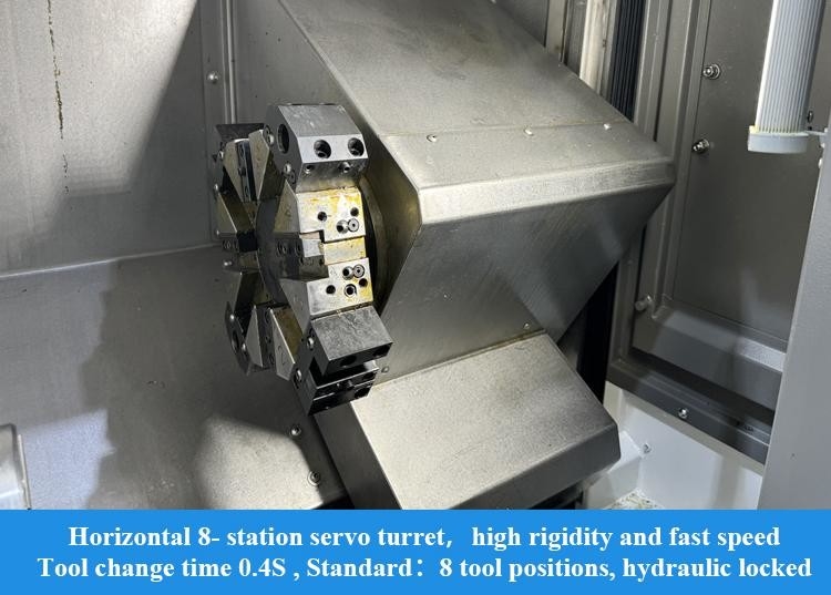 SMTCL 小部品加工 HTC16H メタル斜面床 8 ステーション水平 CNC  lathes
