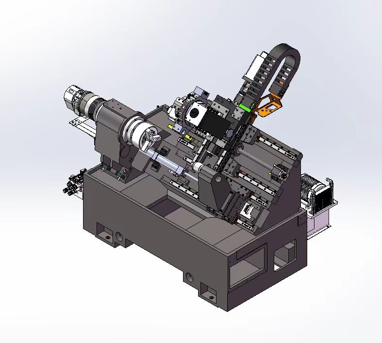 CNC自動ターン T400 高硬度線形ガイドレール サーボターレット GSK メタル CNC斜面床ターン