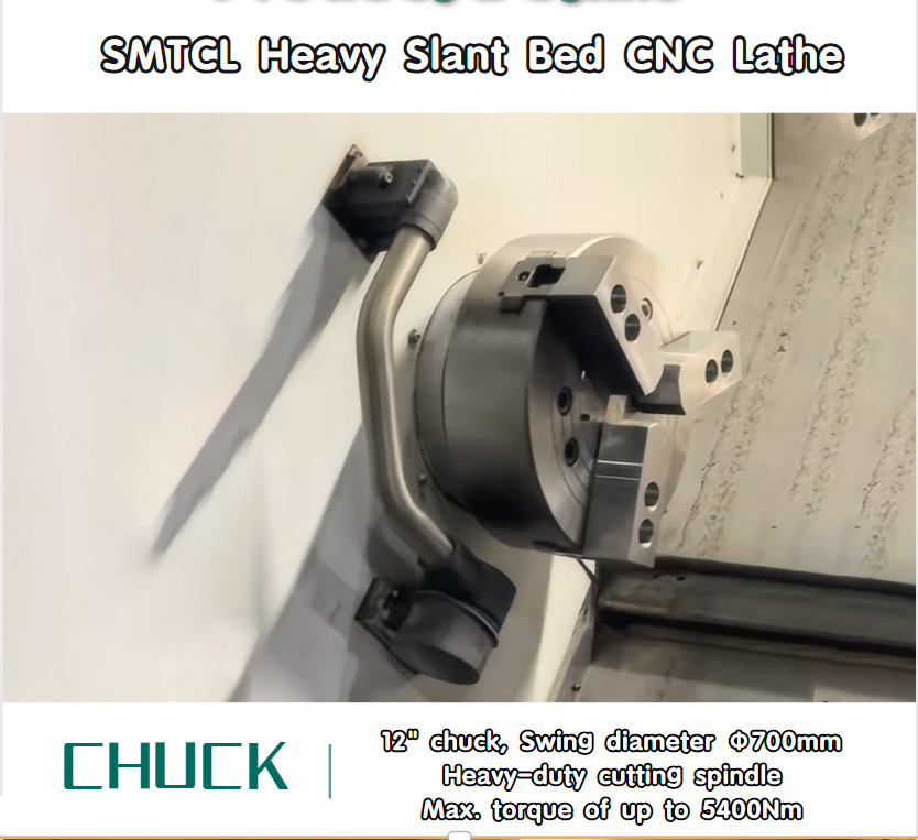 SMTCL斜床 CNC lathes HTC63Q 最大切断長3000mm水平 CNC lathes