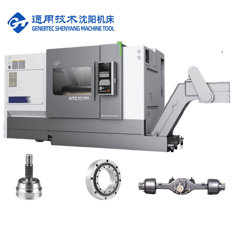 斜面床 CNC lathes HTC63Q 最大切断長 3000mm 重量切断スピンドル CNC水平 lathes