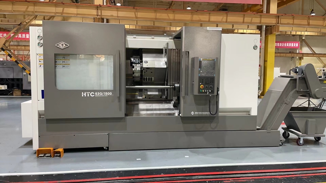 斜面床 CNC lathes HTC63Q 最大切断長 3000mm 重量切断スピンドル CNC水平 lathes