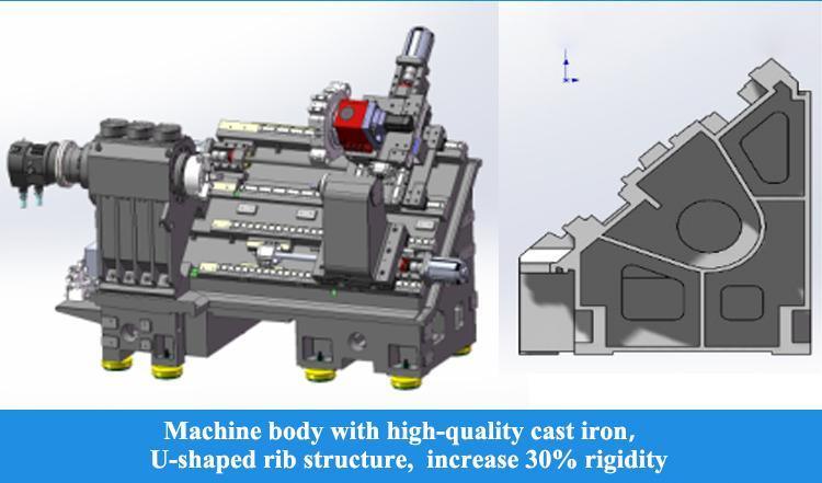 SMTCL Motor Shaft CNC Lathe HTC40H for High-Efficiency Long Shaft Processing
