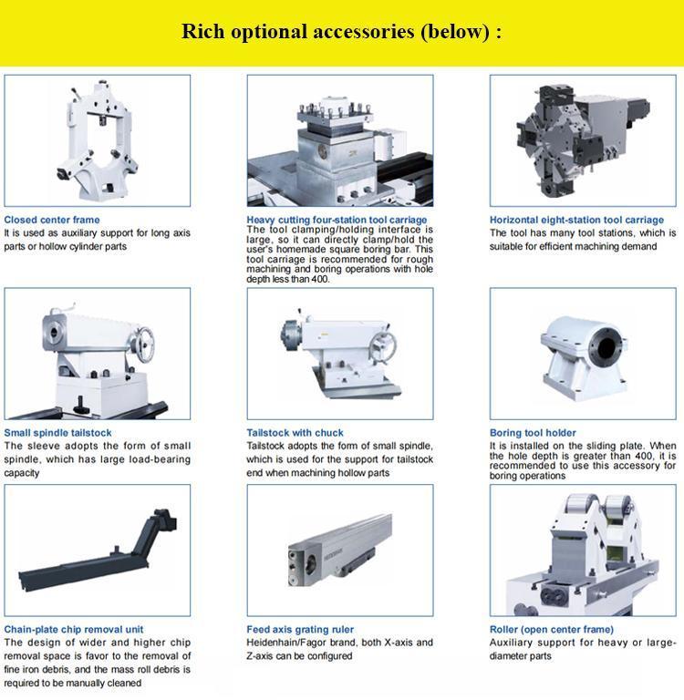 SMTCL Heavy Turning Lathe HTC125500 Max swing diameter 1250mm Metallurgy, valve industry processing CNC Lathe
