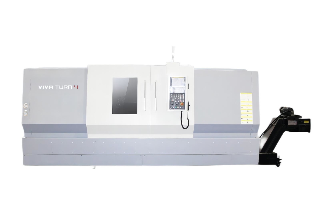 横の傾いたベッドCNCの旋盤VIVA T4Sの高い剛性率35 - 3000r/min紡錘の速度